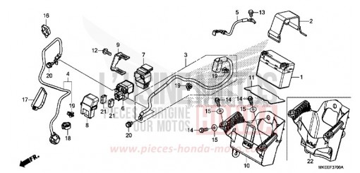 BATTERIE CRF450RK de 2019